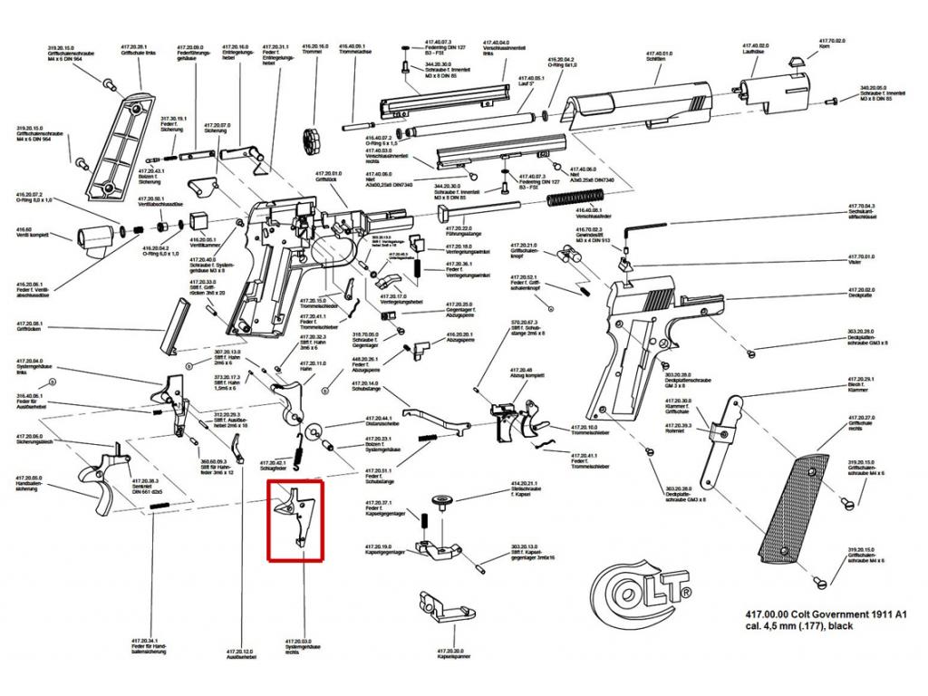 Kjw p226 взрыв схема