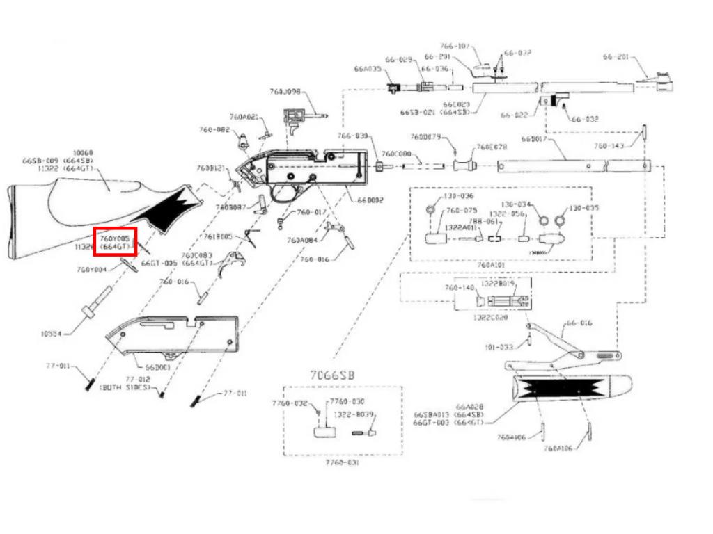 Crosman 2100 схема разборки