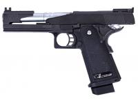 Пистолет WE-H005A Colt M1911 Hi-Capa Dragon 5.1 (металл, длинная рамка, компенсатор) Black - затвор в крайнем заднем положении