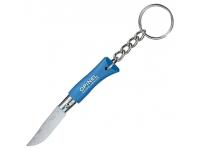 Нож-брелок Opinel No2 (нержавеющая сталь, голубой)
