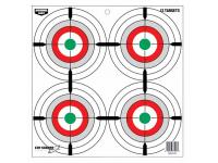 Мишень бумажная Birchwood BC-37253 Eze-Scorer Multiple Bulls-Eye Paper Target 4 цели (12 штук)