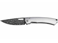 Нож LionSteel серии TiSpine Damascus (лезвие 85 мм, рукоять - титан)